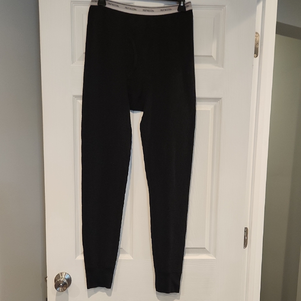 Fruit of the Loom Black Jogger Sweatpants with Elastic Cuffs